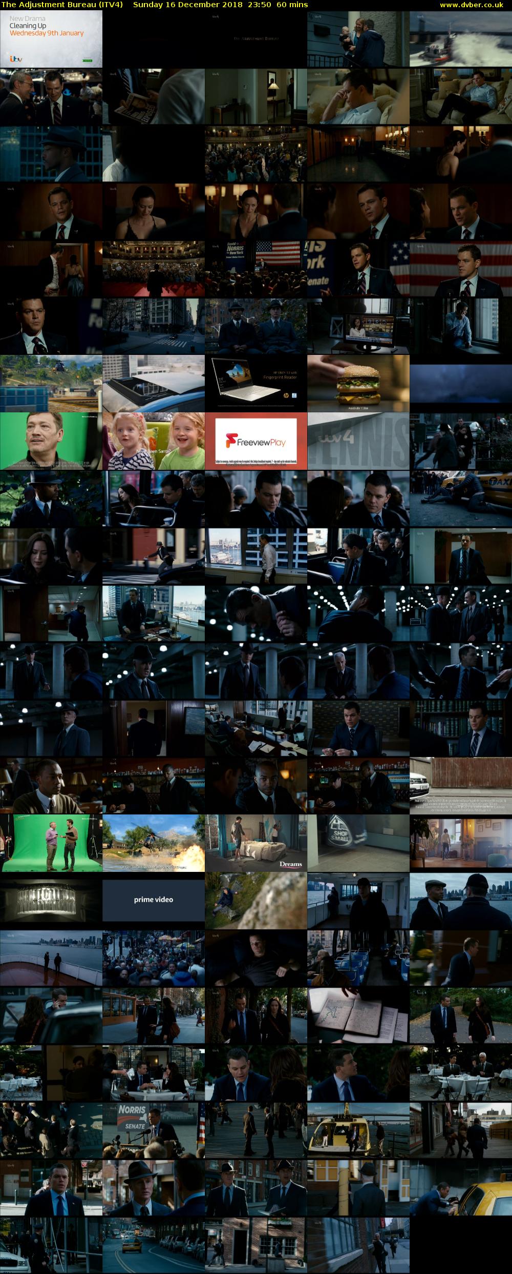 The Adjustment Bureau (ITV4) Sunday 16 December 2018 23:50 - 00:50