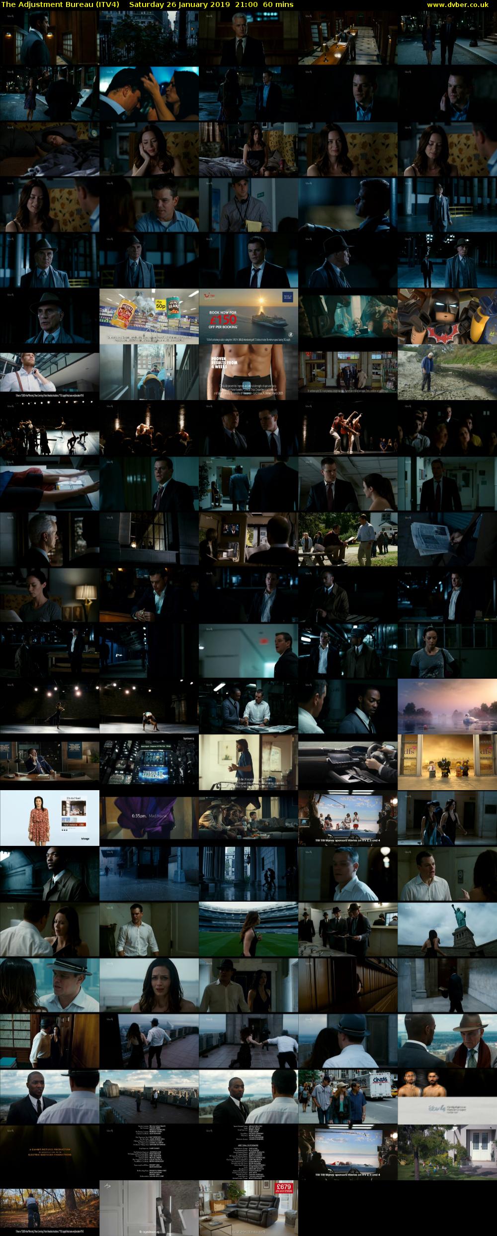 The Adjustment Bureau (ITV4) Saturday 26 January 2019 21:00 - 22:00