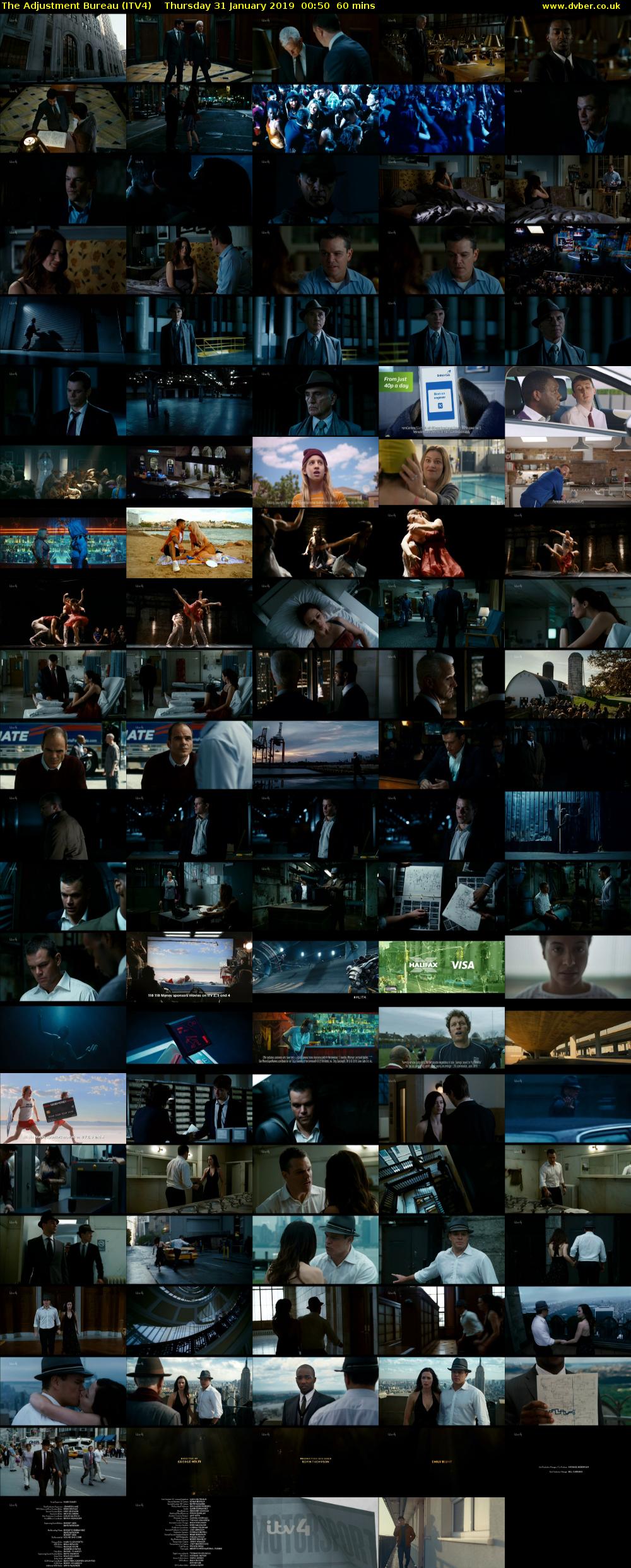 The Adjustment Bureau (ITV4) Thursday 31 January 2019 00:50 - 01:50