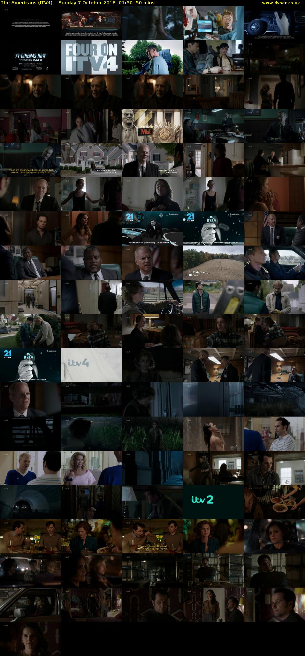 The Americans (ITV4) Sunday 7 October 2018 01:50 - 02:40
