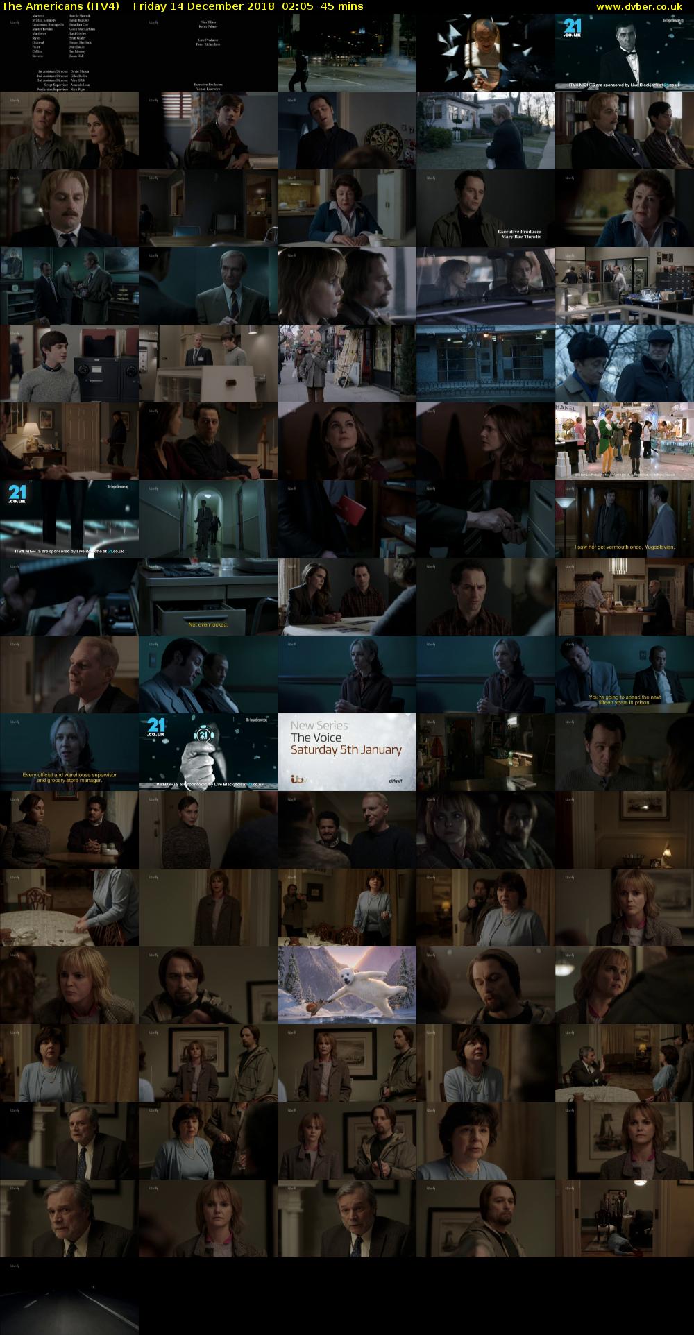 The Americans (ITV4) Friday 14 December 2018 02:05 - 02:50