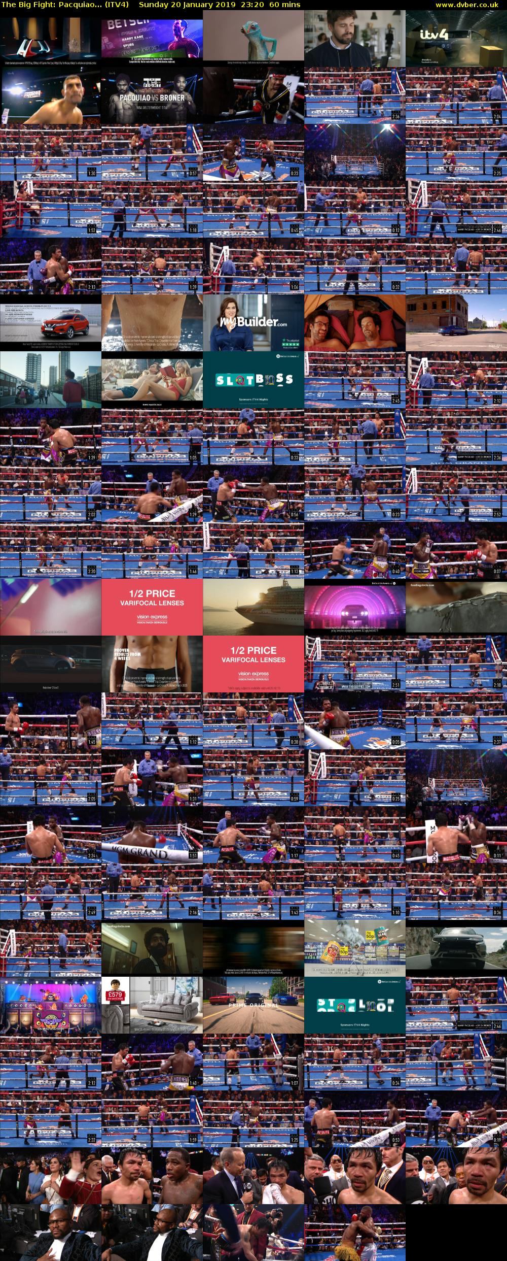 The Big Fight: Pacquiao... (ITV4) Sunday 20 January 2019 23:20 - 00:20