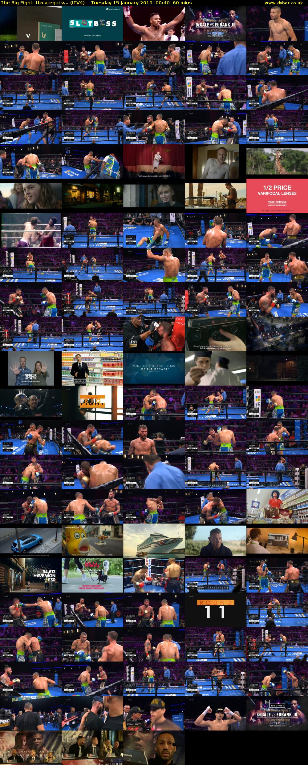 The Big Fight: Uzcategui v... (ITV4) Tuesday 15 January 2019 00:40 - 01:40