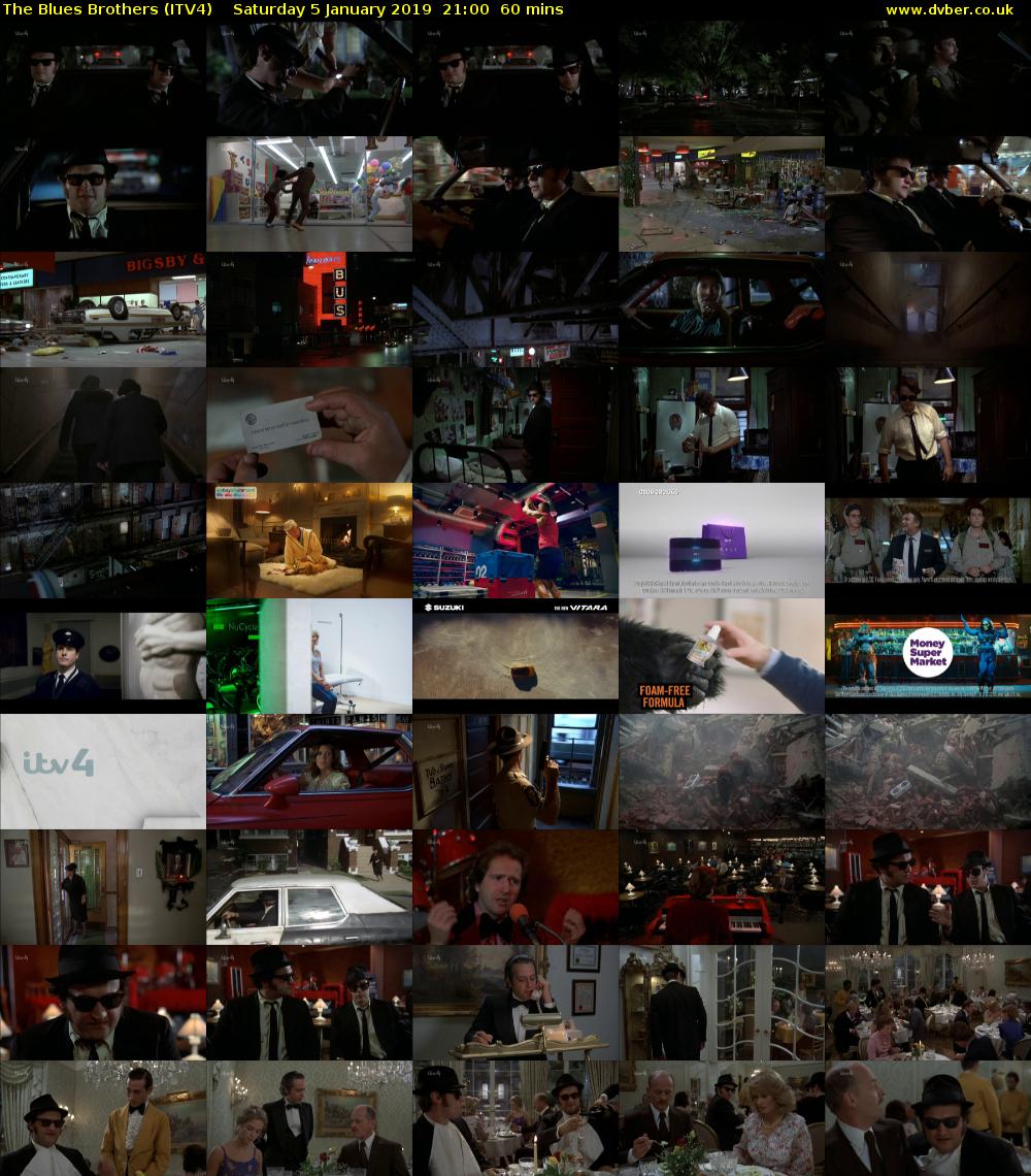 The Blues Brothers (ITV4) Saturday 5 January 2019 21:00 - 22:00