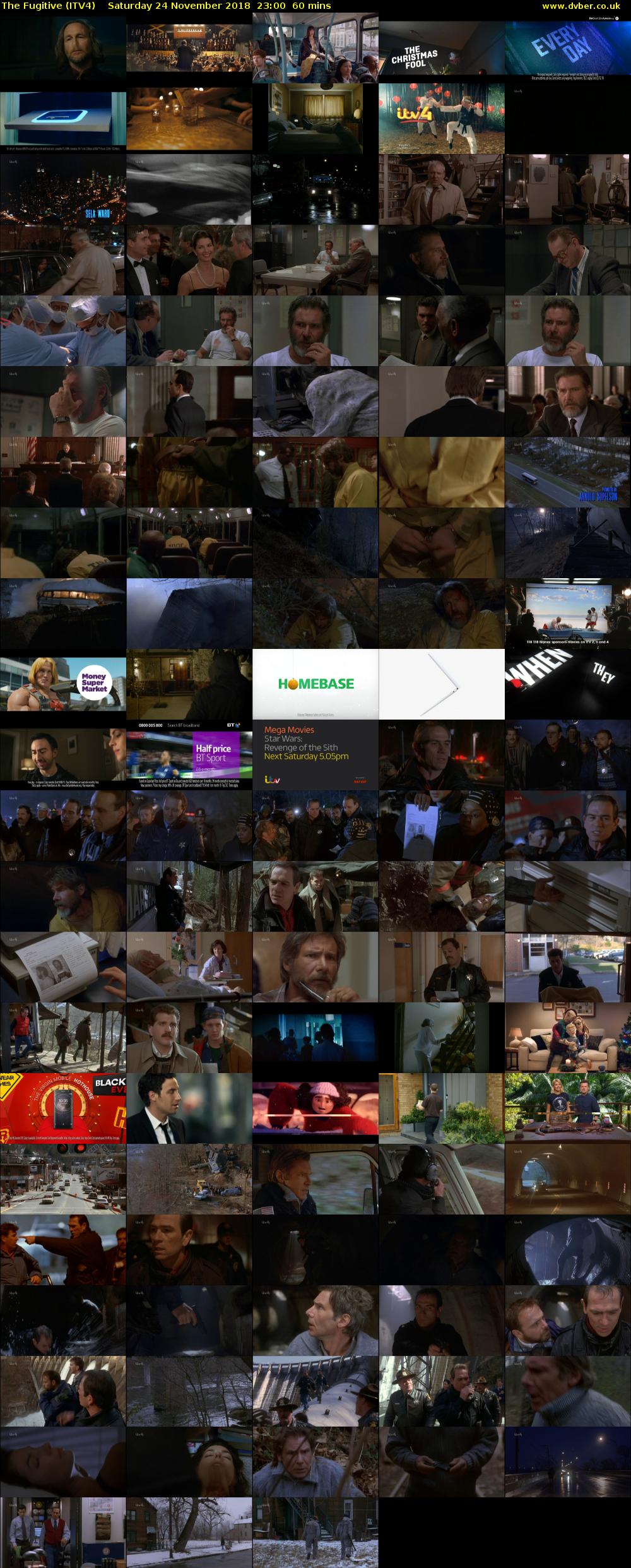 The Fugitive (ITV4) Saturday 24 November 2018 23:00 - 00:00