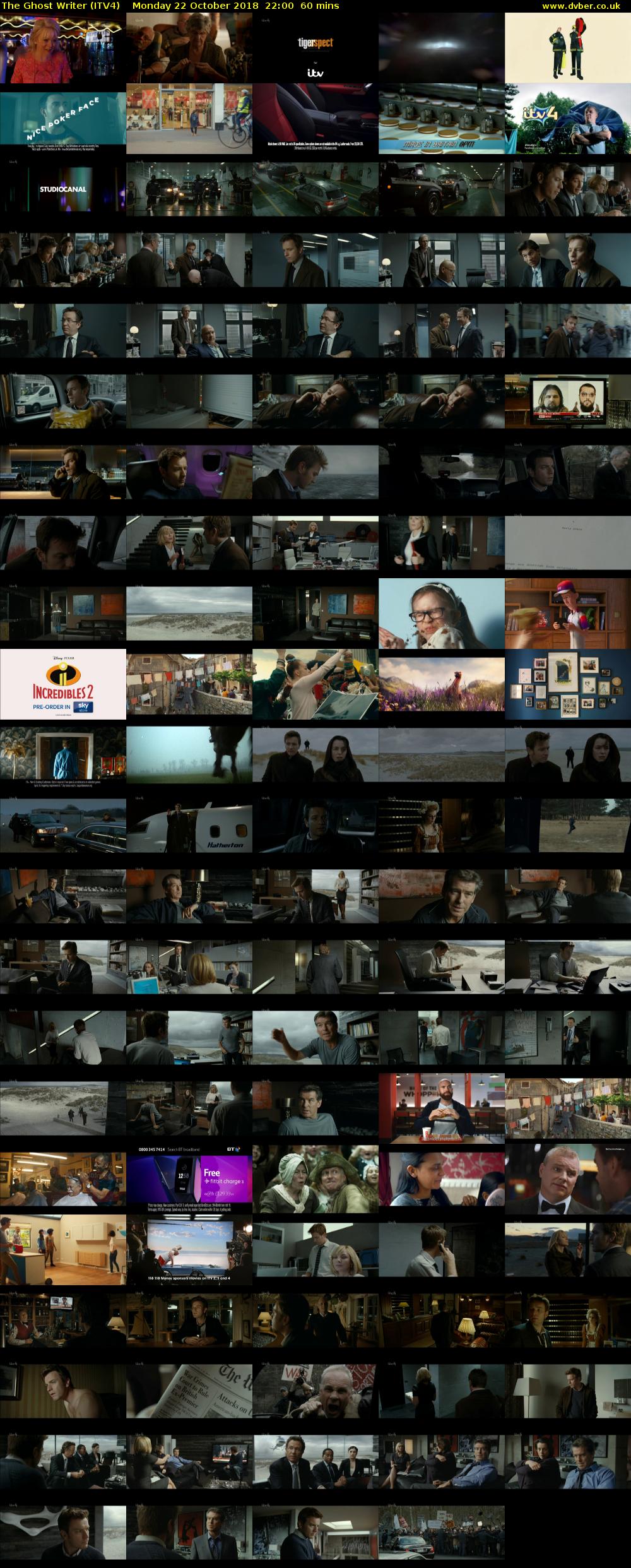 The Ghost Writer (ITV4) Monday 22 October 2018 22:00 - 23:00