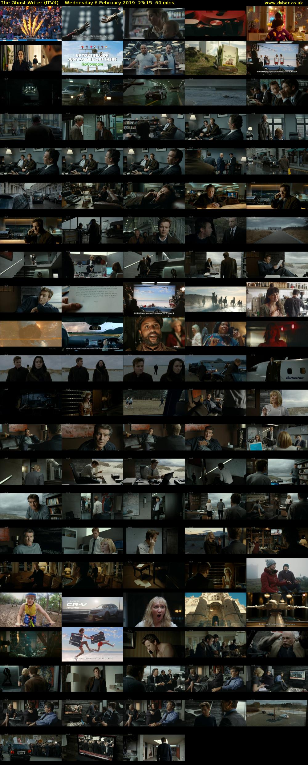 The Ghost Writer (ITV4) Wednesday 6 February 2019 23:15 - 00:15