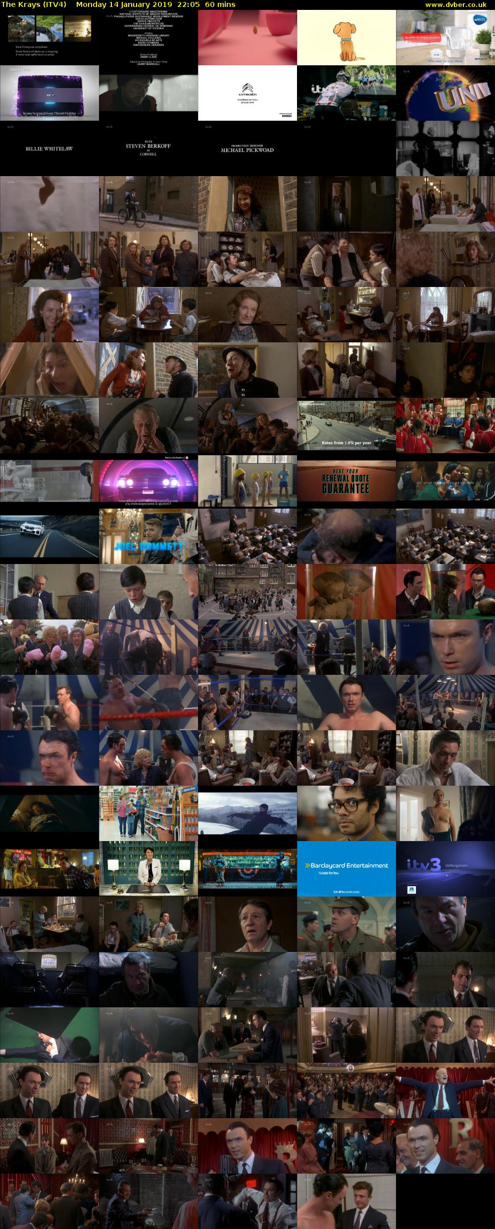 The Krays (ITV4) Monday 14 January 2019 22:05 - 23:05