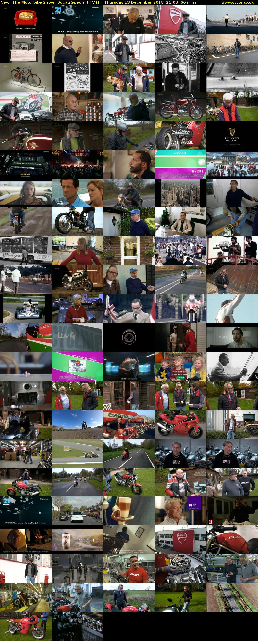The Motorbike Show: Ducati Special (ITV4) Thursday 13 December 2018 21:00 - 22:00