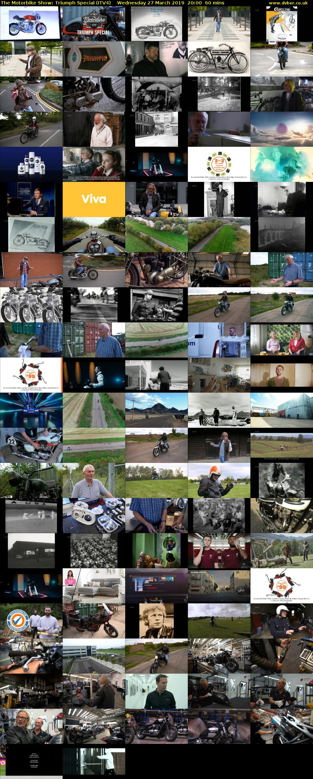 The Motorbike Show: Triumph Special (ITV4) Wednesday 27 March 2019 20:00 - 21:00
