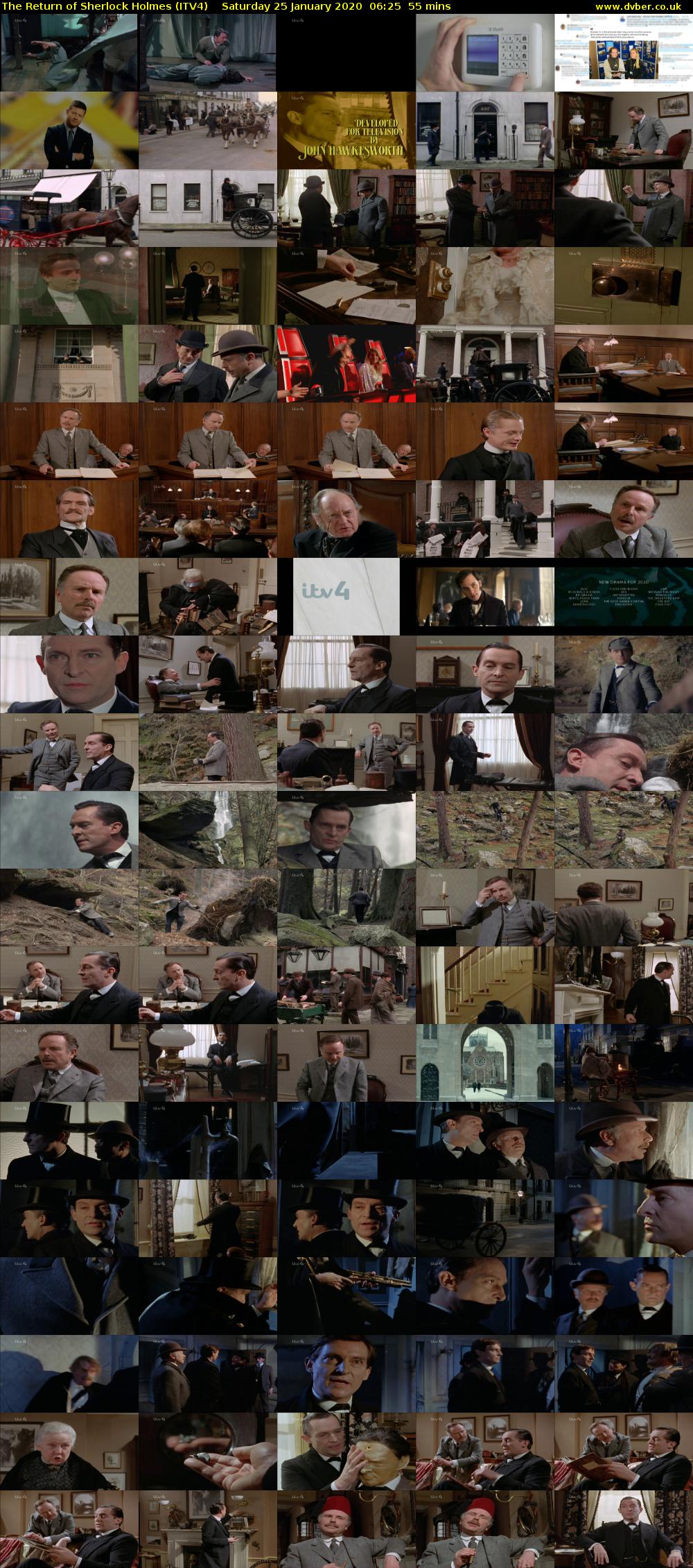 The Return of Sherlock Holmes (ITV4) Saturday 25 January 2020 06:25 - 07:20