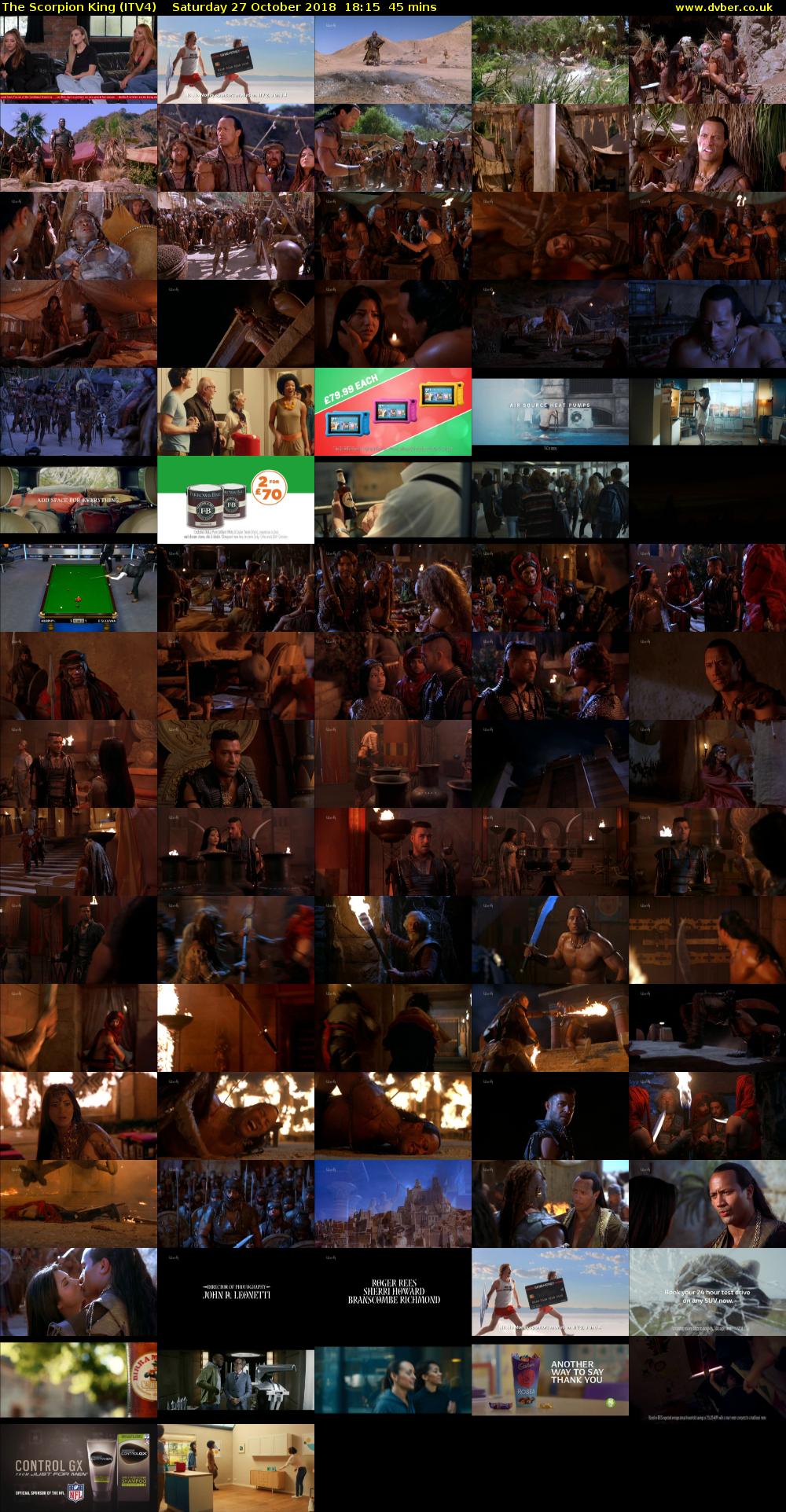 The Scorpion King (ITV4) Saturday 27 October 2018 18:15 - 19:00