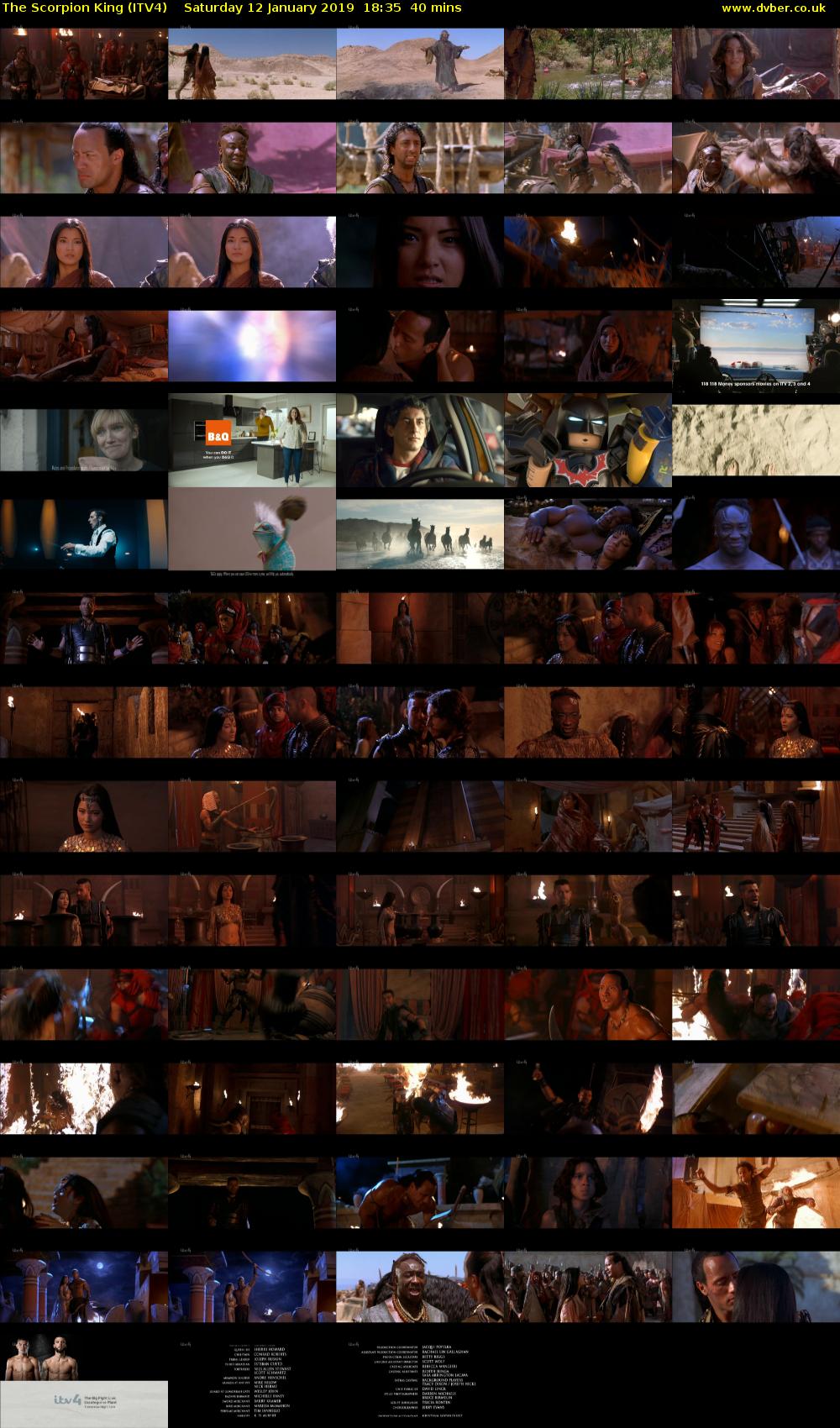 The Scorpion King (ITV4) Saturday 12 January 2019 18:35 - 19:15