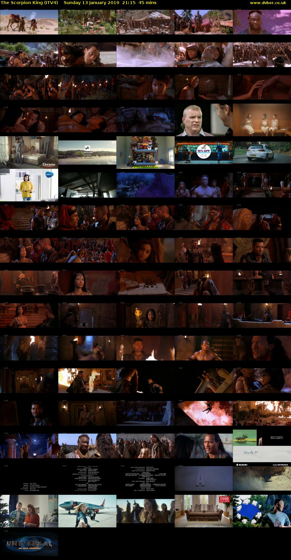 The Scorpion King (ITV4) Sunday 13 January 2019 21:15 - 22:00