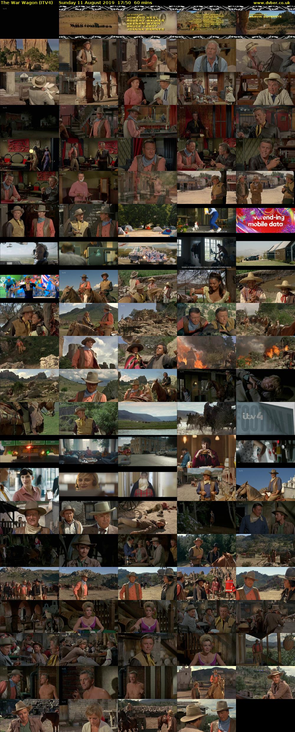The War Wagon (ITV4) Sunday 11 August 2019 17:50 - 18:50