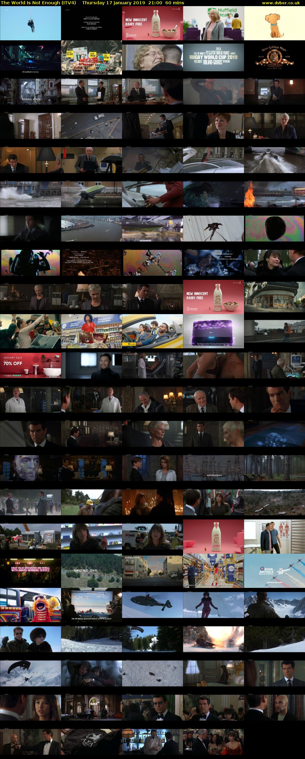 The World Is Not Enough (ITV4) Thursday 17 January 2019 21:00 - 22:00