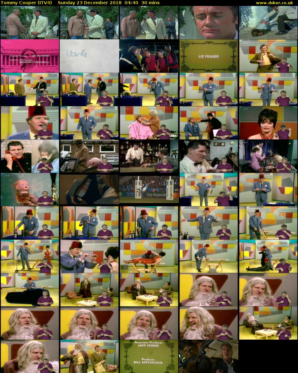 Tommy Cooper (ITV4) Sunday 23 December 2018 04:40 - 05:10