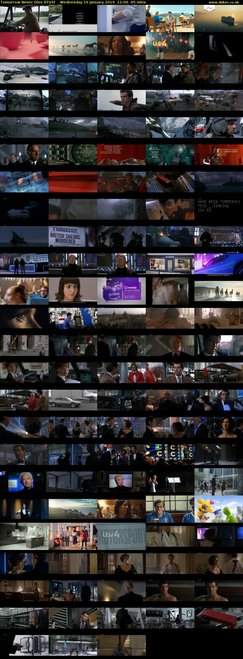 Tomorrow Never Dies (ITV4) Wednesday 16 January 2019 21:00 - 22:05