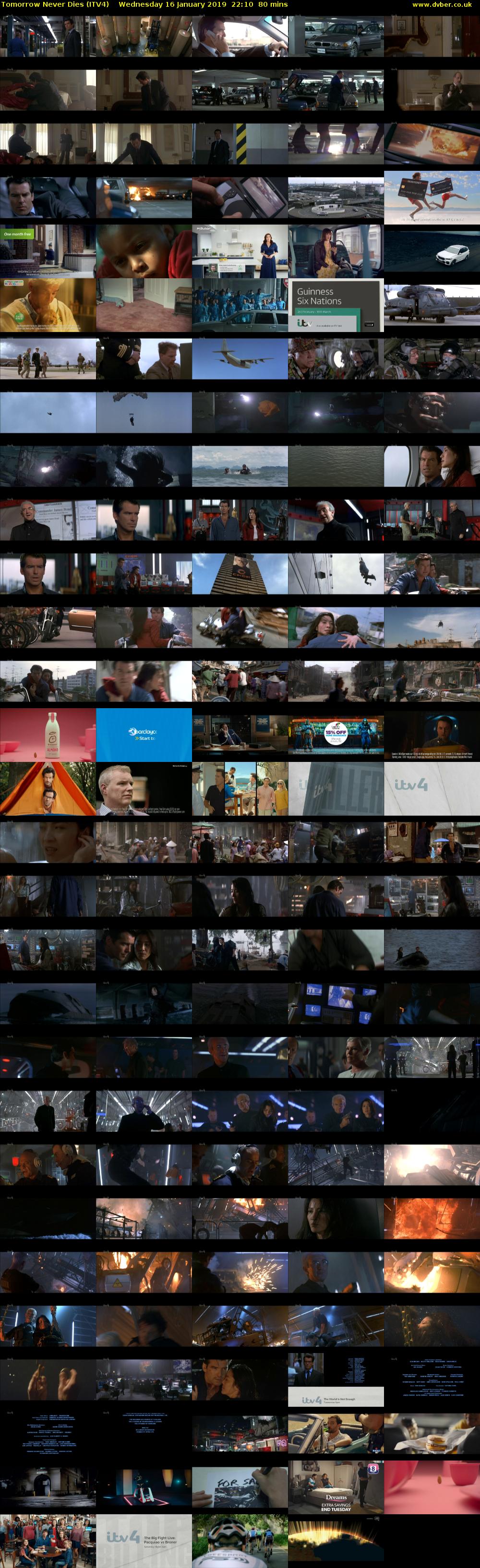 Tomorrow Never Dies (ITV4) Wednesday 16 January 2019 22:10 - 23:30