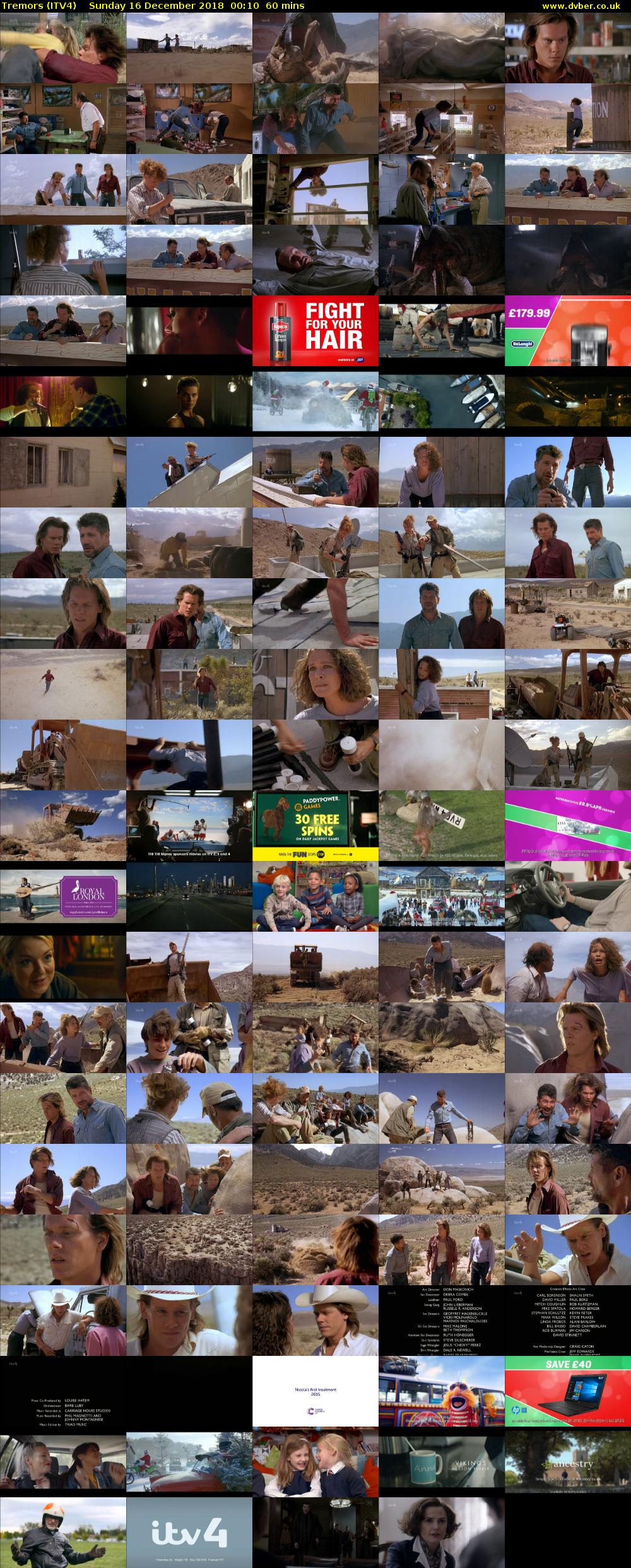 Tremors (ITV4) Sunday 16 December 2018 00:10 - 01:10