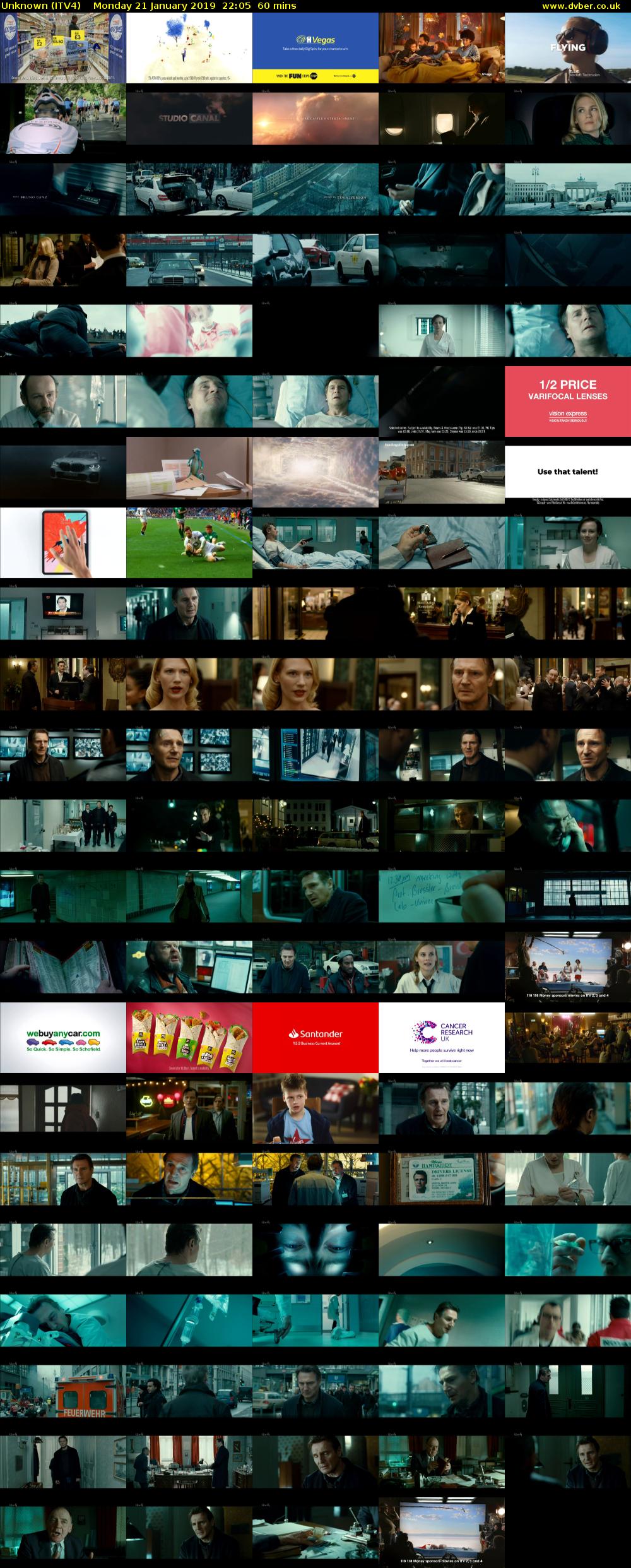 Unknown (ITV4) Monday 21 January 2019 22:05 - 23:05