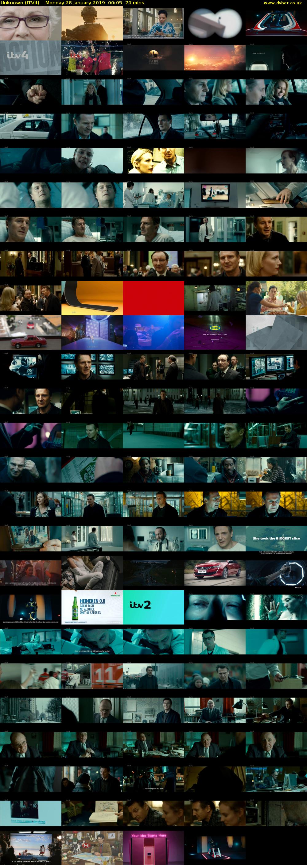 Unknown (ITV4) Monday 28 January 2019 00:05 - 01:15