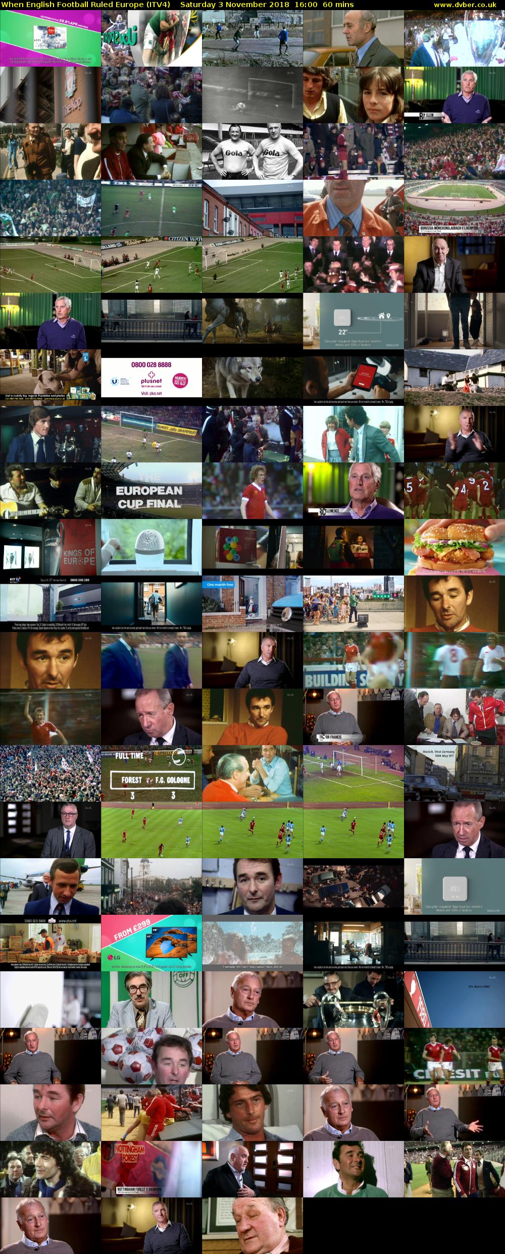 When English Football Ruled Europe (ITV4) Saturday 3 November 2018 16:00 - 17:00
