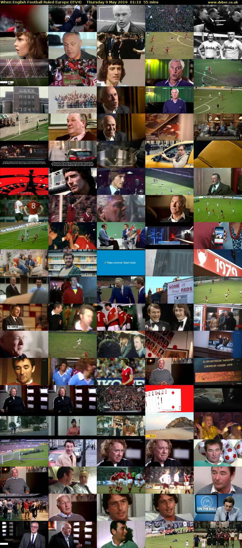 When English Football Ruled Europe (ITV4) Thursday 9 May 2019 01:10 - 02:05