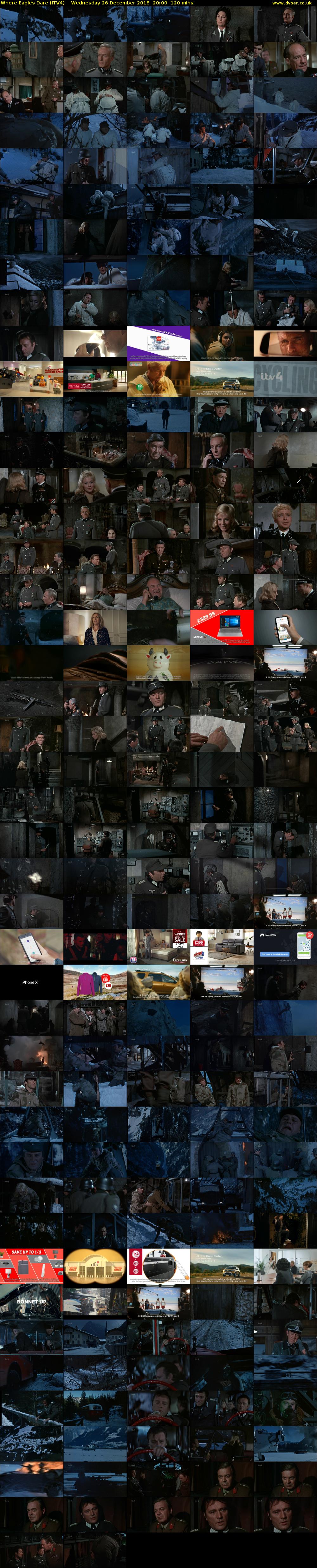Where Eagles Dare (ITV4) Wednesday 26 December 2018 20:00 - 22:00