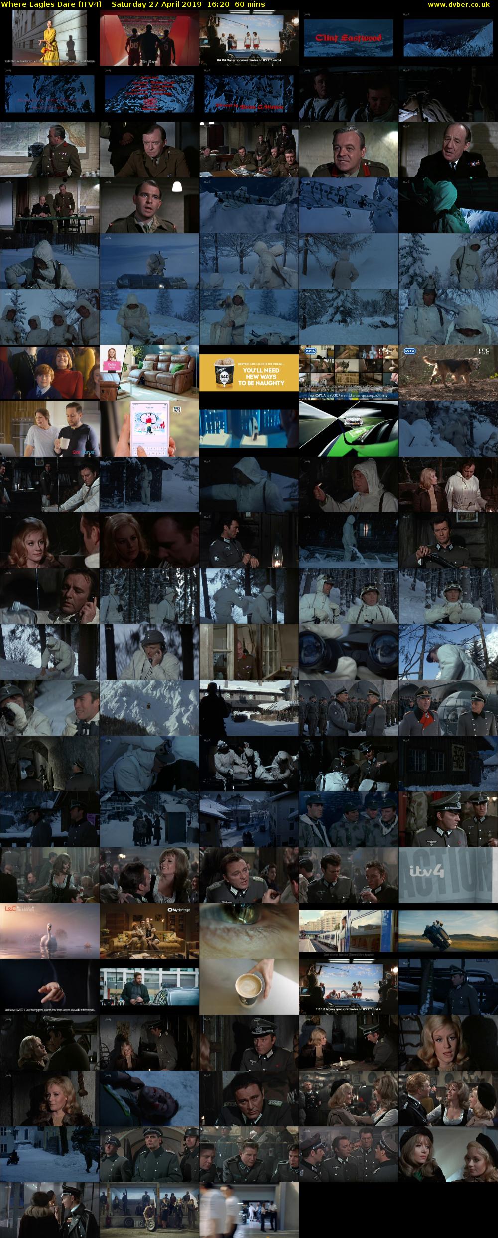 Where Eagles Dare (ITV4) Saturday 27 April 2019 16:20 - 17:20