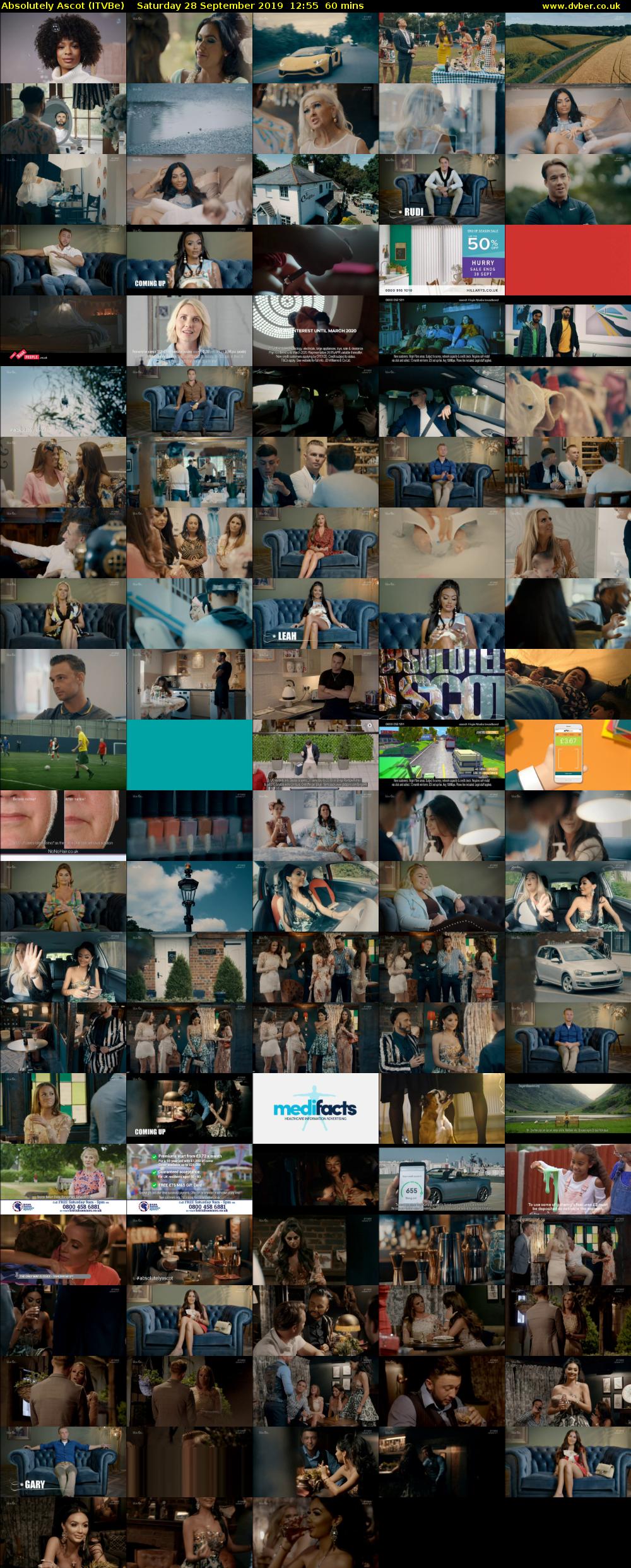 Absolutely Ascot (ITVBe) Saturday 28 September 2019 12:55 - 13:55