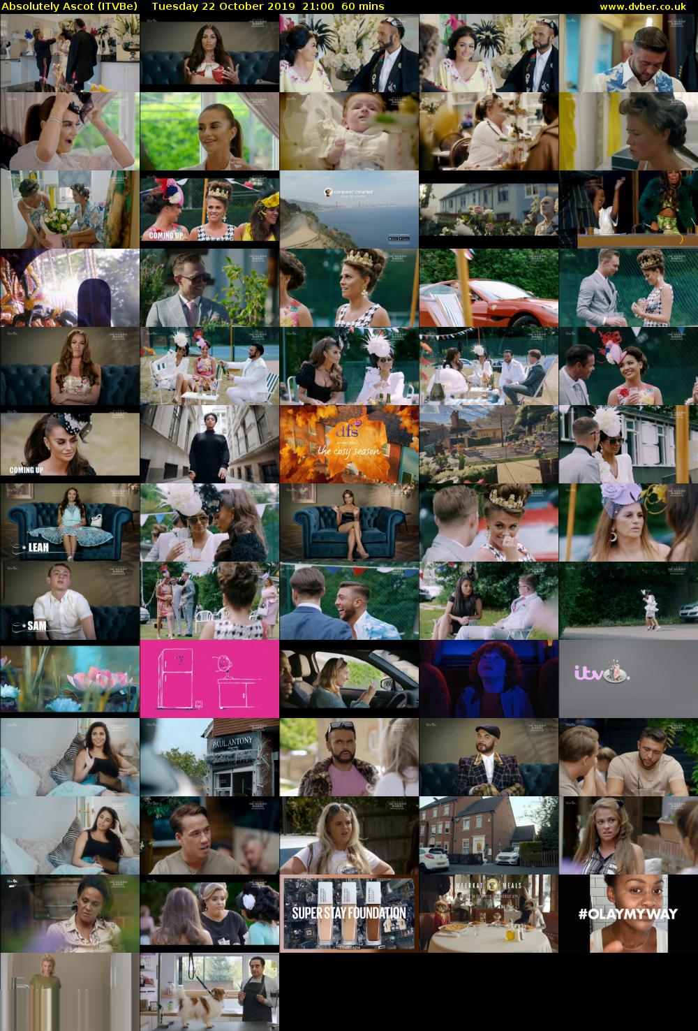Absolutely Ascot (ITVBe) Tuesday 22 October 2019 21:00 - 22:00
