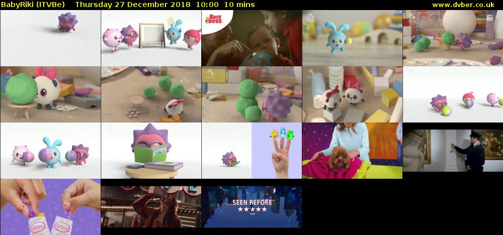 BabyRiki (ITVBe) Thursday 27 December 2018 10:00 - 10:10