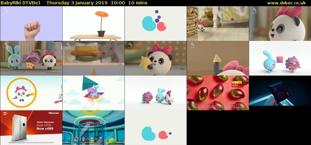 BabyRiki (ITVBe) Thursday 3 January 2019 10:00 - 10:10