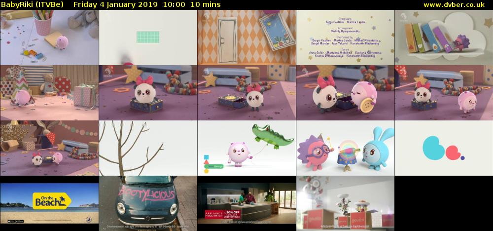 BabyRiki (ITVBe) Friday 4 January 2019 10:00 - 10:10