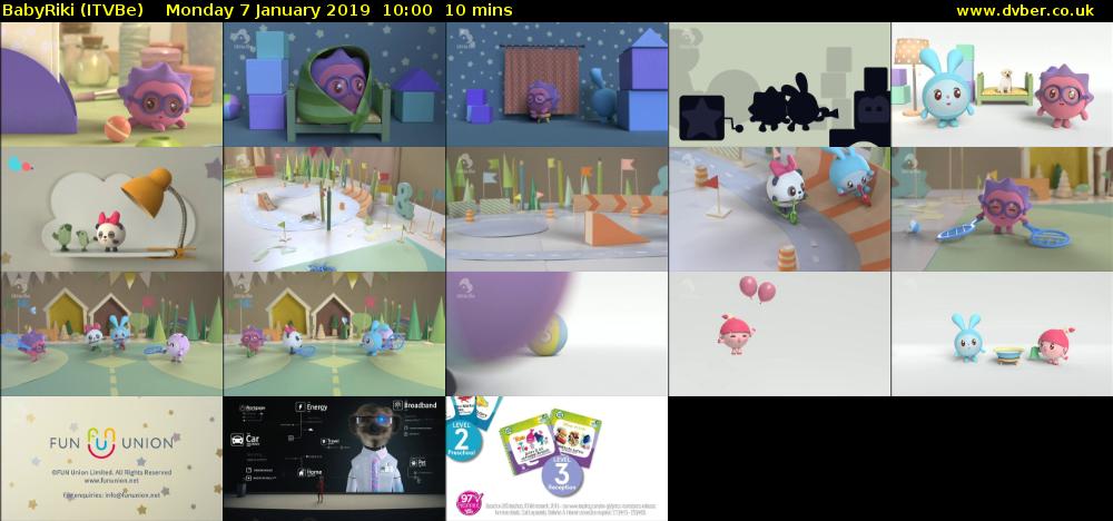 BabyRiki (ITVBe) Monday 7 January 2019 10:00 - 10:10