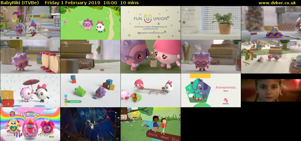 BabyRiki (ITVBe) Friday 1 February 2019 10:00 - 10:10