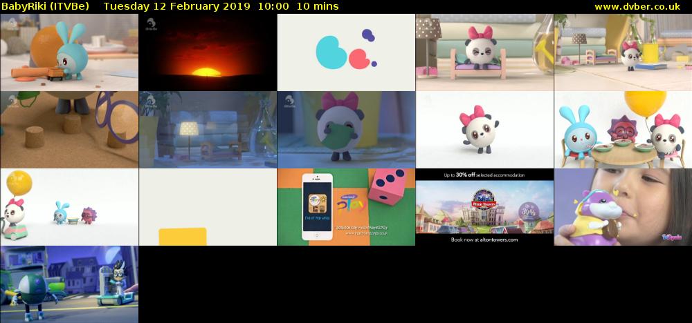 BabyRiki (ITVBe) Tuesday 12 February 2019 10:00 - 10:10