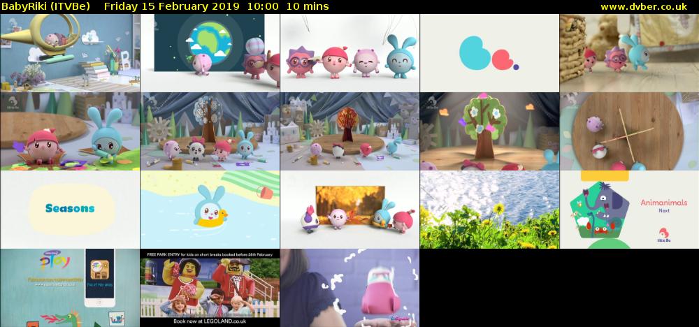 BabyRiki (ITVBe) Friday 15 February 2019 10:00 - 10:10