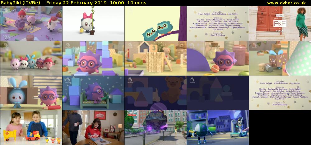 BabyRiki (ITVBe) Friday 22 February 2019 10:00 - 10:10