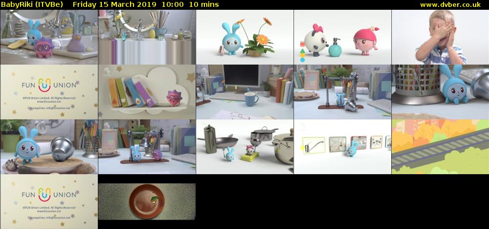 BabyRiki (ITVBe) Friday 15 March 2019 10:00 - 10:10