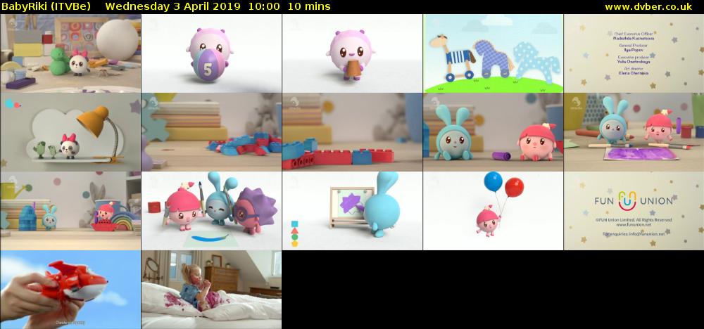 BabyRiki (ITVBe) Wednesday 3 April 2019 10:00 - 10:10