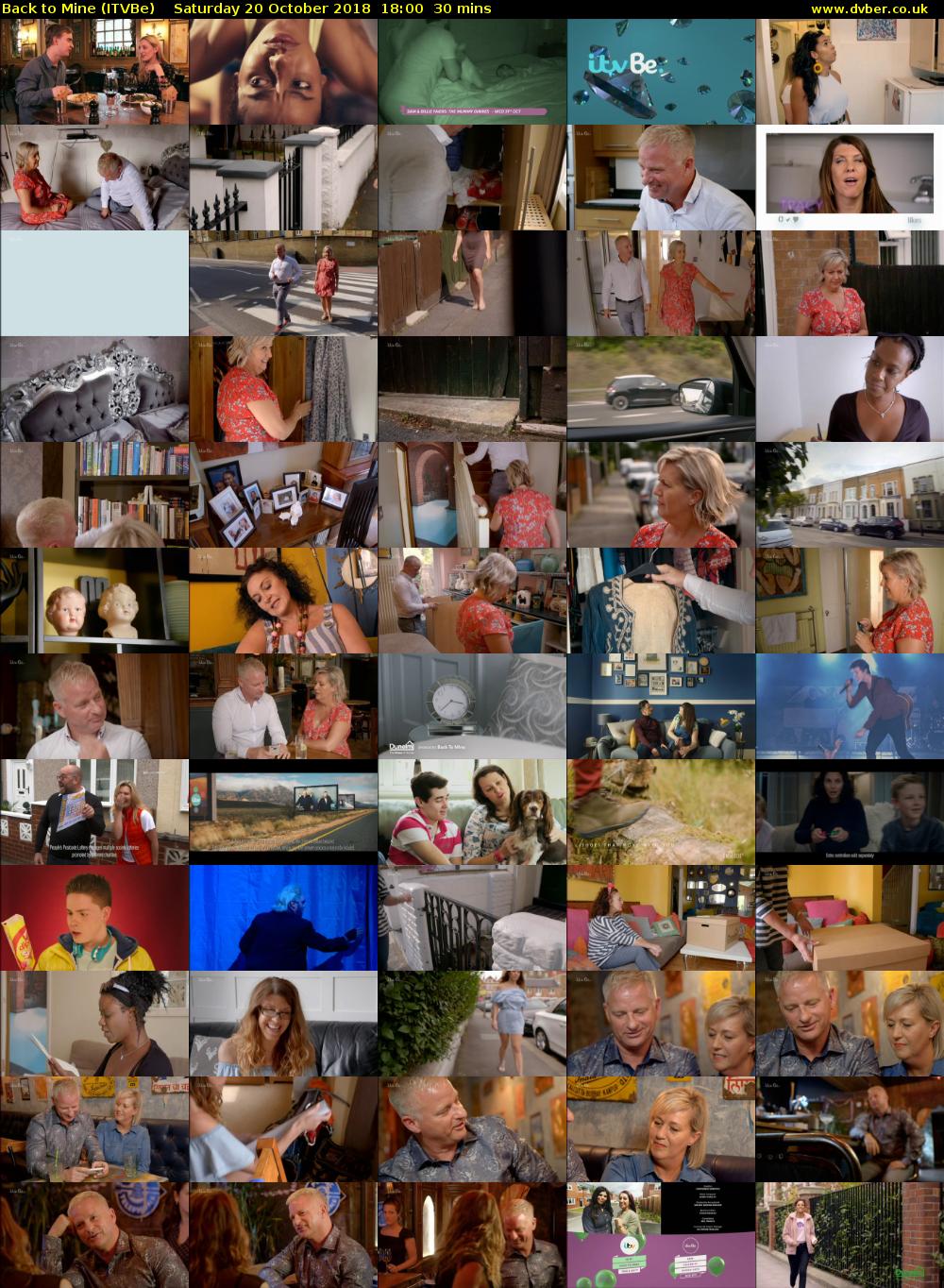 Back to Mine (ITVBe) Saturday 20 October 2018 18:00 - 18:30