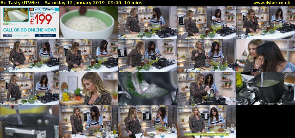 Be Tasty (ITVBe) Saturday 12 January 2019 09:00 - 09:10