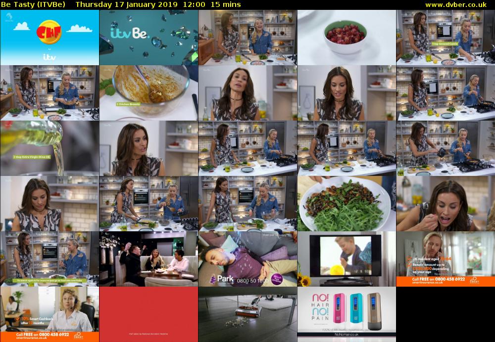 Be Tasty (ITVBe) Thursday 17 January 2019 12:00 - 12:15