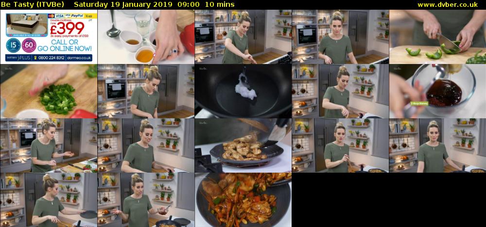 Be Tasty (ITVBe) Saturday 19 January 2019 09:00 - 09:10