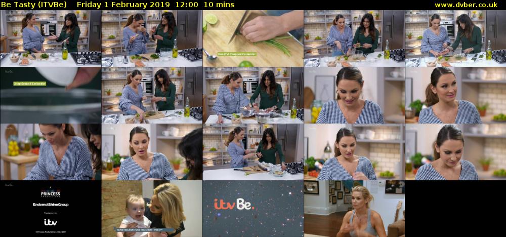 Be Tasty (ITVBe) Friday 1 February 2019 12:00 - 12:10