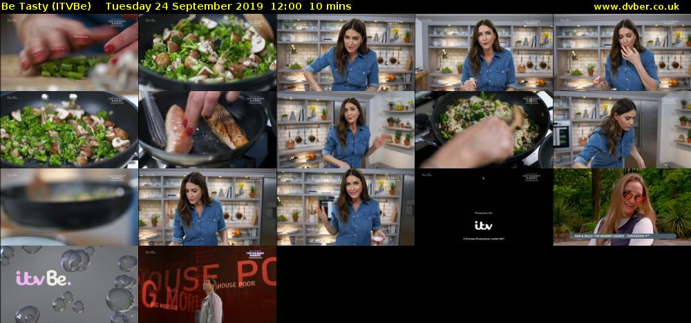 Be Tasty (ITVBe) Tuesday 24 September 2019 12:00 - 12:10