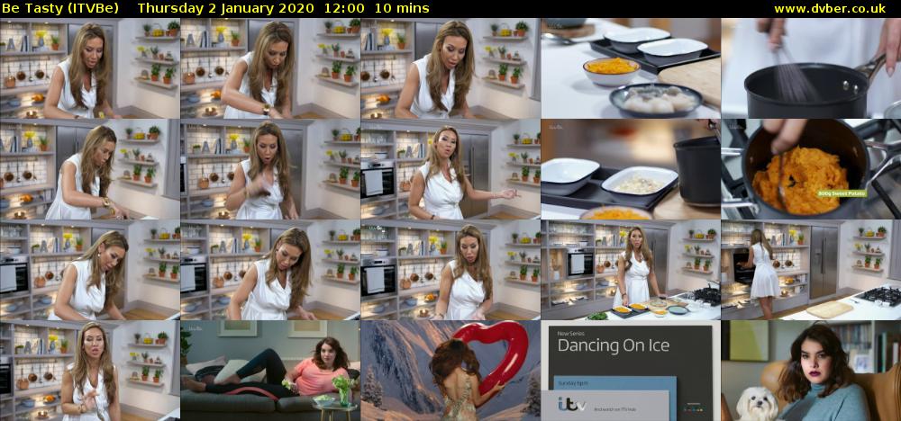 Be Tasty (ITVBe) Thursday 2 January 2020 12:00 - 12:10