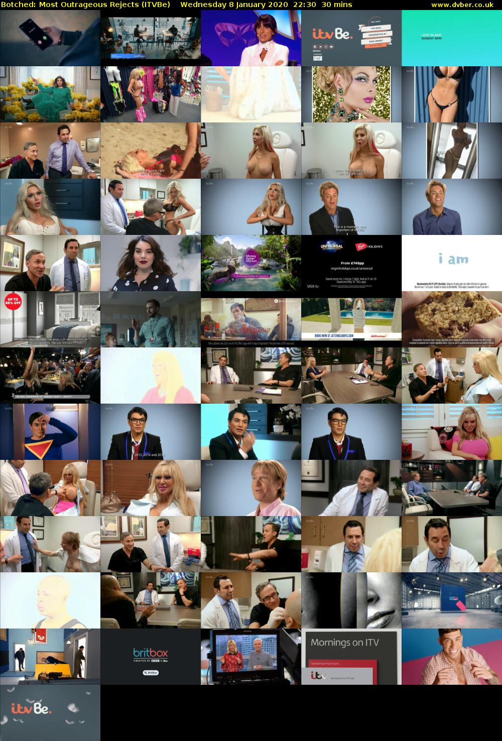 Botched: Most Outrageous Rejects (ITVBe) Wednesday 8 January 2020 22:30 - 23:00